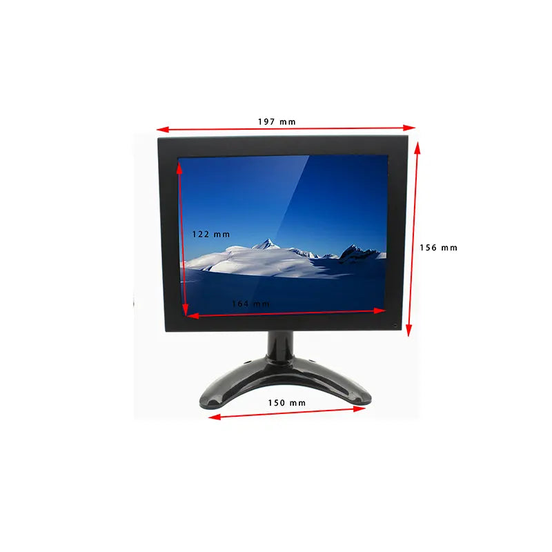 8 inch monitor metal