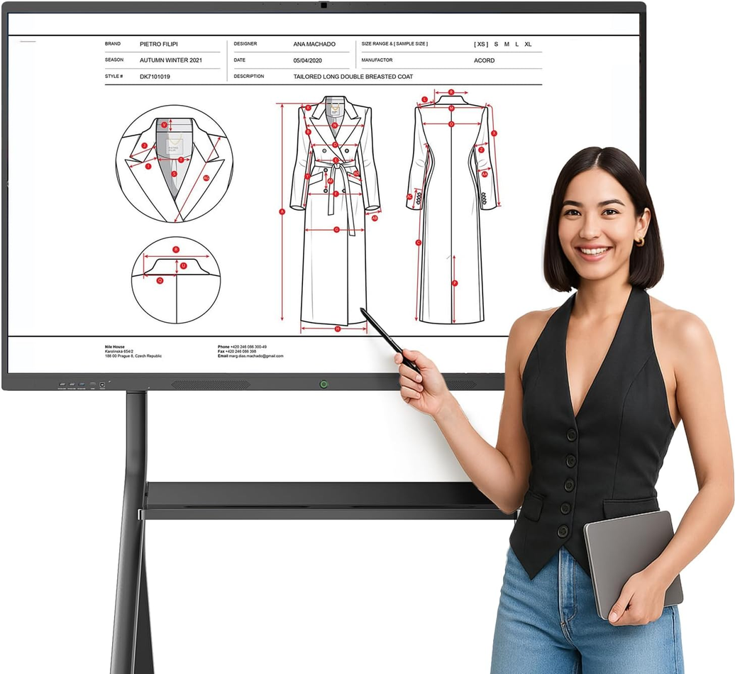 Joyray 86 Digital Interactive Whiteboard All-in-One Touch Computer Smart Board For Office Classroom