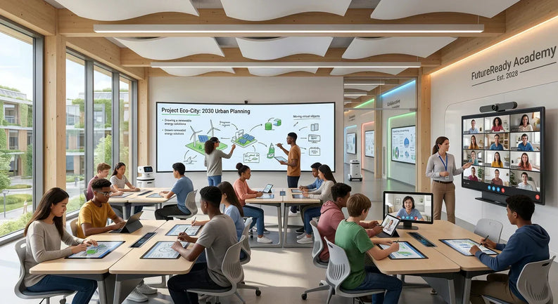 By 2030, interactive displays are expected in most classrooms, supporting hybrid learning and collaborative digital education.